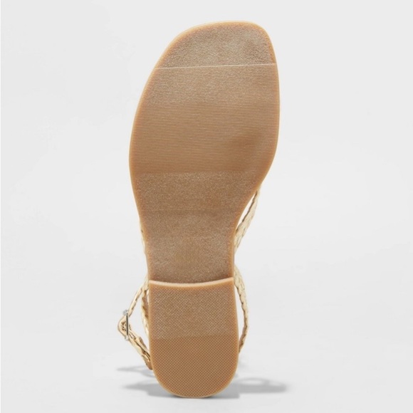 Women's Luisa Ankle Strap Thong Sandals - A New Day™ Beige new - Picture 3 of 7